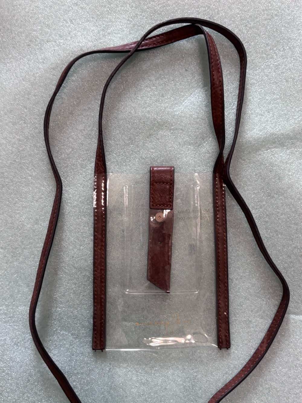 MB Greene Stadium Game Day ID Badge /phone Neck Wallet | Transparent / brown